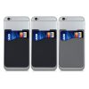 Set 3 Huse card bancar pentru telefon, Kwmobile, Negru/Gri, Silicon, 49594.06