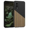 Husa OnePlus Nord 2 5G, Lemn, Maro/Negru, 57498.01
