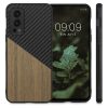 Husa OnePlus Nord 2 5G, Lemn, Maro/Negru, 57498.01