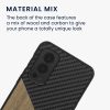 Husa OnePlus Nord 2 5G, Lemn, Maro/Negru, 57498.01