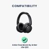 Set 2 Perne de urechi pentru casti Anker Soundcore Life Q35/Q30, Kwmobile, Negru, Piele ecologica, 57542.01