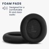 Set 2 Perne de urechi pentru casti Anker Soundcore Life Q35/Q30, Kwmobile, Negru, Piele ecologica, 57542.01