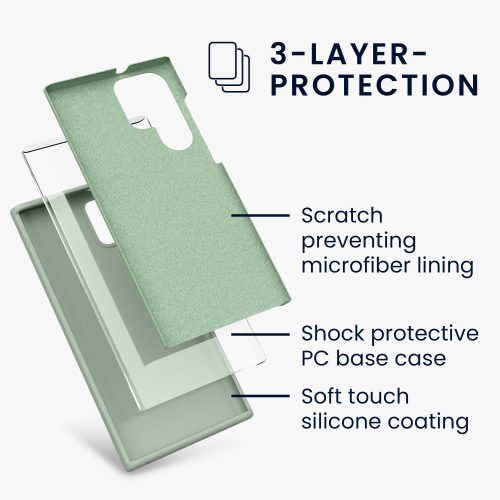Husa Samsung Galaxy S22 Ultra, Silicon, Verde, 56765.172