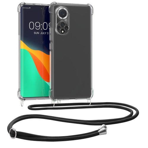 Husa Huawei nova 9, Silicon, Transparent/Negru, 57665.01