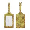Set 2 Etichete pentru bagaje, Kwmobile, Multicolor, Piele ecologica, 53127.06