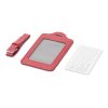 Set 2 Etichete pentru bagaje, Kwmobile, Rosu, Piele ecologica, 53126.05