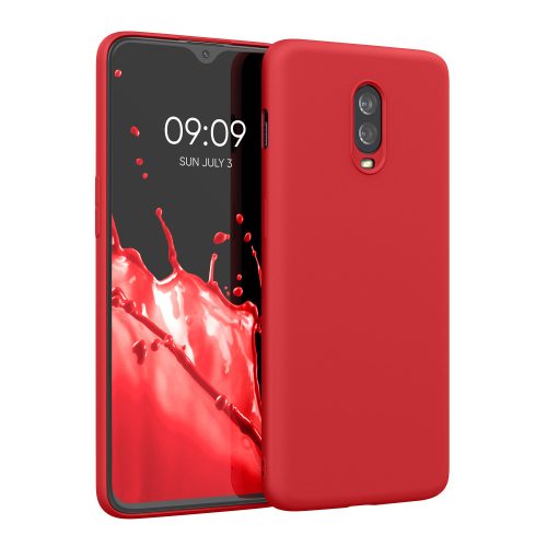 Husa OnePlus 6T, Silicon, Rosu, 55347.09