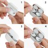 Set 2 Aparatori de praf pentru casti Apple AirPods 3, Kwmobile, Gri, Plastic, 56544.22