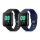 Set 2 curele pentru Oppo Watch 1 (46mm), Kwmobile, Negru/Albastru, Silicon, 57787.01
