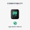 Set 2 curele pentru Oppo Watch 1 (46mm), Kwmobile, Negru/Albastru, Silicon, 57787.01