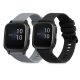 Set 2 curele pentru Garmin Venu Sq/Venu Sq Music, Kwmobile, Negru/Gri, Silicon, 57776.01