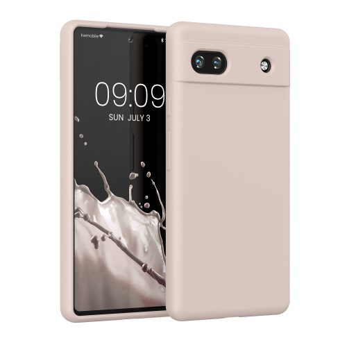 Husa Google Pixel 6a, Silicon, Crem, 57815.225