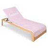 Prosop pentru sezlong Homelevel, 75 x 200 cm, Roz, Bumbac / Poliester, 55649.03.10