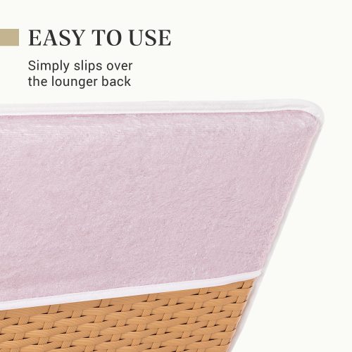 Prosop pentru sezlong Homelevel, 75 x 200 cm, Roz, Bumbac / Poliester, 55649.03.10