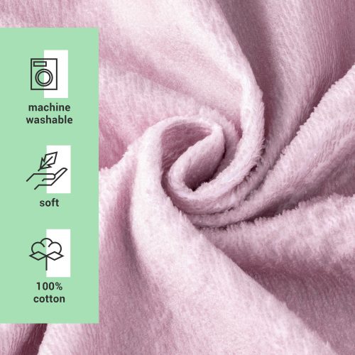 Prosop pentru sezlong Homelevel, 75 x 200 cm, Roz, Bumbac / Poliester, 55649.03.10