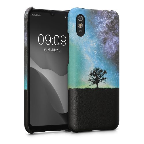 Husa Xiaomi Redmi 9A/Redmi 9AT, Piele ecologica, Multicolor, 57837.01