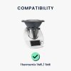 Husa de protectie pentru Thermomix TM6/TM5, Kwmobile, Negru/Alb, Plastic, 55449.06