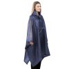 Poncho de ploaie Navaris unisex, 100x154 cm, impermeabil, albastru, EVA, 52203.01.17