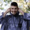 Poncho de ploaie Navaris unisex, 100x154 cm, impermeabil, albastru, EVA, 52203.01.17