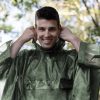 Poncho de ploaie Navaris unisex, 100x154 cm, impermeabil, verde, EVA, 52203.01.07