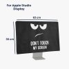 Husa pentru monitor Apple Studio Display, Kwmobile, Negru/Alb, Textil, 57912.01