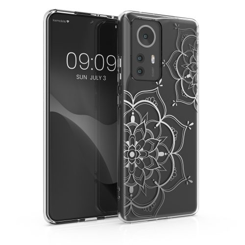 Husa Xiaomi 12 Pro, Silicon, Transparent/Argintiu, 57945.02