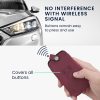 Husa Cheie Auto pentru Renault 4 Butoane - Smart Key, Kwmobile, Rosu, Piele ecologica, 48565.22