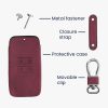 Husa Cheie Auto pentru Renault 4 Butoane - Smart Key, Kwmobile, Rosu, Piele ecologica, 48565.22
