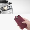 Husa Cheie Auto pentru Renault 4 Butoane - Smart Key, Kwmobile, Rosu, Piele ecologica, 48565.22