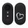 Husa Cheie Auto pentru Fiat/Lancia 3 Butoane, Kwmobile, Negru/Alb, Silicon, 44440.36