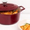 Oala din fonta antiaderenta Navaris pentru Plite/Cuptoare - 20cm - 2,5L - Rosu, 58000.01.20
