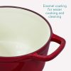 Oala din fonta antiaderenta Navaris pentru Plite/Cuptoare - 20cm - 2,5L - Rosu, 58000.01.20