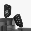 Husa Cheie Auto pentru VW 3 Butoane, Kwmobile, Negru/Alb, Silicon, 52651.10
