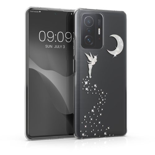 Husa Xiaomi 11T/11T Pro, Silicon, Transparent/Argintiu, 57086.04