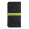 Husa Universala Kwmobile marime XL - 6,8 inch, Microfibra, Gri/Verde, 58046.03