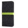 Husa Universala Kwmobile marime XL - 6,8 inch, Microfibra, Gri/Verde, 58046.03