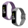 Set 2 Curele pentru Samsung Galaxy Fit 2, Kwmobile, Gri/Mov, Silicon, 53962.06