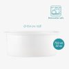 Set de 2 boluri pentru apa si hrana pentru caini si pisici, Alb, Ceramica, 55229.02
