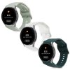 Curea pentru Samsung Watch 4 (40mm)/Watch 4 (44mm)/Watch 4 Classic (42mm), Kwmobile, Verde/Alb, Silicon, 58172.01