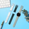 Curea pentru Samsung Watch 4 (40mm)/Watch 4 (44mm)/Watch 4 Classic (42mm), Kwmobile, Verde/Alb, Silicon, 58172.01