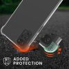 Husa Motorola Moto G22, Silicon, Transparent/Negru, 58213.01