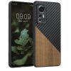 Husa Xiaomi 12/12X, Lemn, Maro/Negru, 58201.01