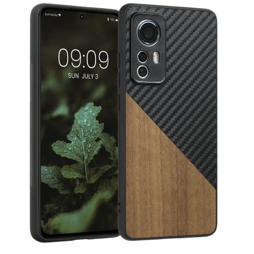 Husa Xiaomi 12/12X, Lemn, Maro/Negru, 58201.01