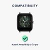 Set 2 curele pentru Huami Amazfit Bip U/Amazfit Bip U Pro, Kwmobile, Negru/Verde, Silicon, 57434.04