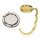 Set 2 Carlige de masa pentru genti, Kwmobile, Argintiu/Auriu, Aluminiu, 48556.07