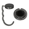 Set 2 Carlige de masa pentru genti, Kwmobile, Negru, Aluminiu, 48556.12