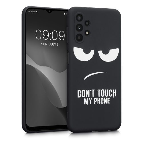 Husa Samsung Galaxy A13, Silicon, Negru/Alb, 58243.01