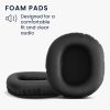 Set 2 Perne de urechi pentru casti Edifier W800BT/K800/K830, Kwmobile, Negru, Piele ecologica, 58252.01