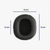 Set 2 Perne de urechi pentru casti Edifier W800BT/K800/K830, Kwmobile, Negru, Piele ecologica, 58252.01