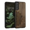 Husa Samsung Galaxy S21, Lemn, Maro, 55082.02